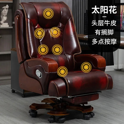 HSN boss chair office home computer leather can lie down comfortably sedentary backrest to class chair seat | Kimlud...