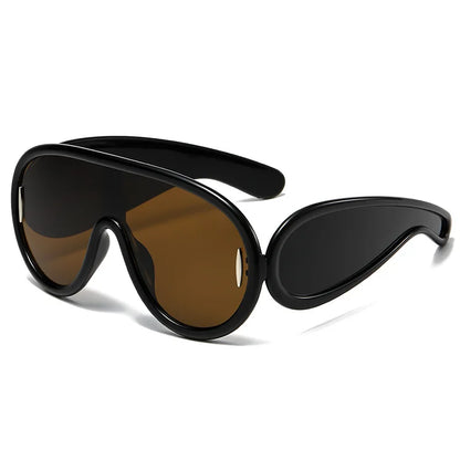 Exaggerate Vintage Round Sunglasses Women Men Circular Sun Glasses Big Eyewear Sunglasses for Male Female Special Shaped - Kimlud