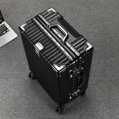 Travel Suitcase Aluminum Frame 20 Inch Carrier Suitcase 0n Wheels Durable Password Suitcase 26/28/30  Large Capacity Luggage