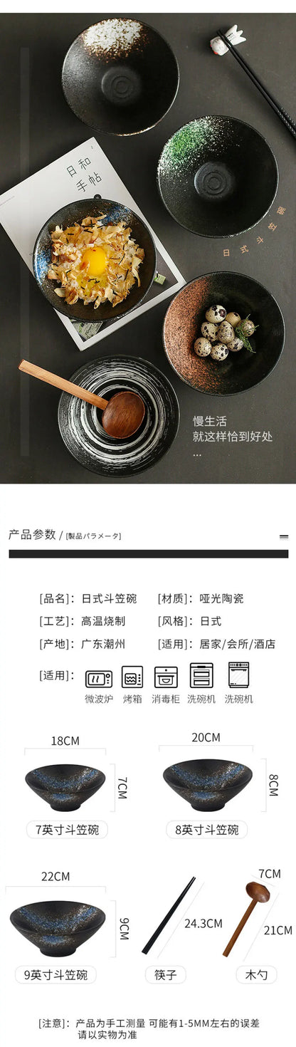Ramen Bowl Japanese Tableware Noodle Ceramic Soup Tableware | Kimlud Premium Table
