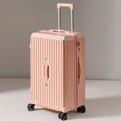 30/32-inch Large Size Luggage Multifunctional Cup Holder and Mobile Phone Holder Aluminium Framed Travel Suitcases Trip Cabin - Kimlud