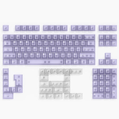 Multicolor Transparent PC Keycaps Cherry profile Shine Through Keycap Sets With Numberpad Key Cap for MX Mechanical Keyboard