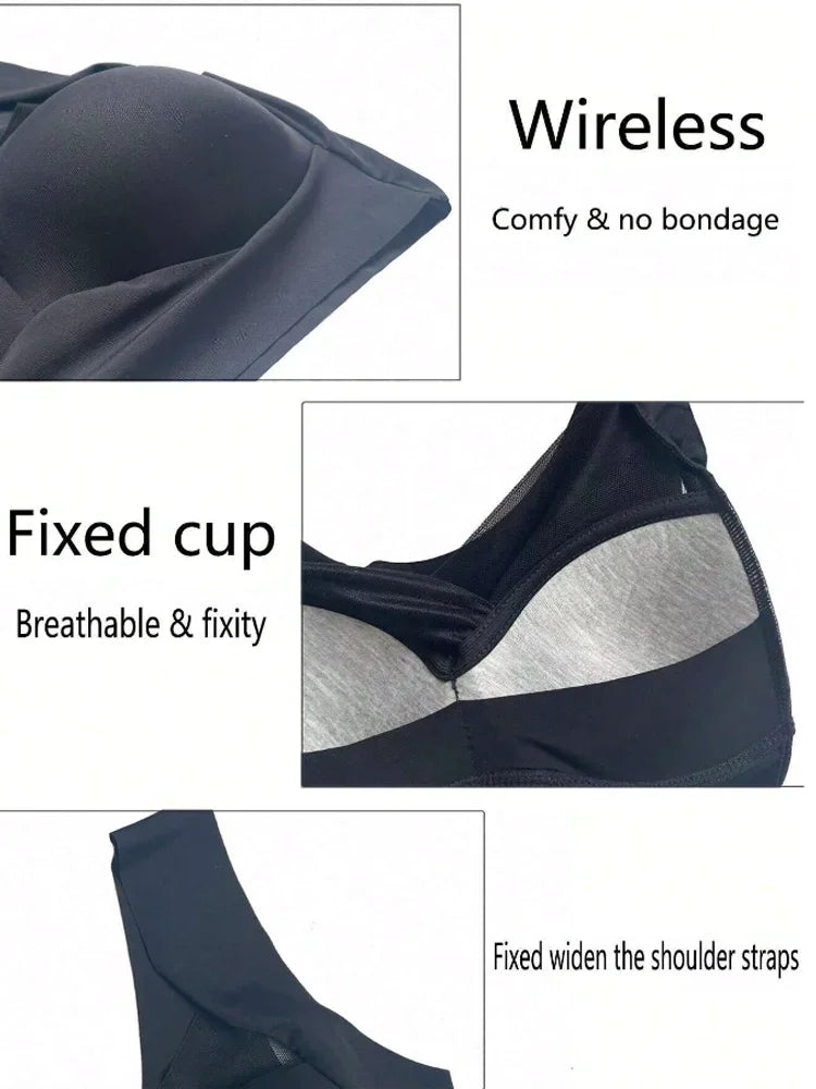 L-6XL Women Breathable Sport Bras Plus Size Seamless Bra Bralette Backless Lady Brassiere Vest Female Shock-Proof...