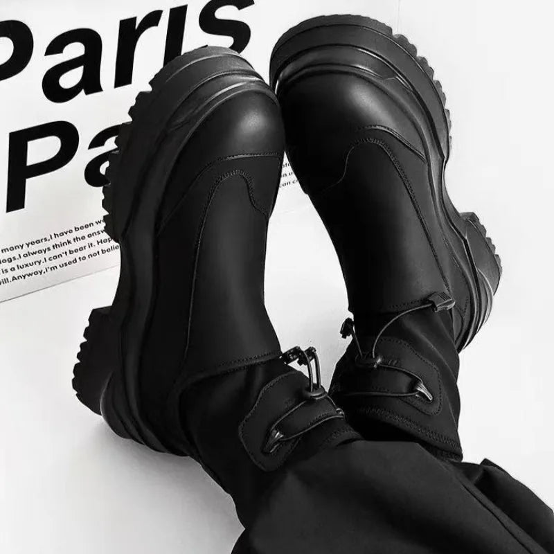 High Quality Couples Platform Ankle Boots Outdoor Non-slip Wear-resistant Safety Shoes for Men Comfort Thick Soled Mens Sneakers