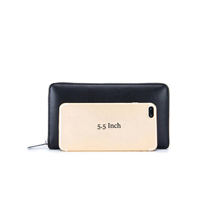 Women Wallets Long Genuine Leather Purses RFID Anti Theft Money Bag For Women Phone Purse Large Capacity Card Holders Carteras