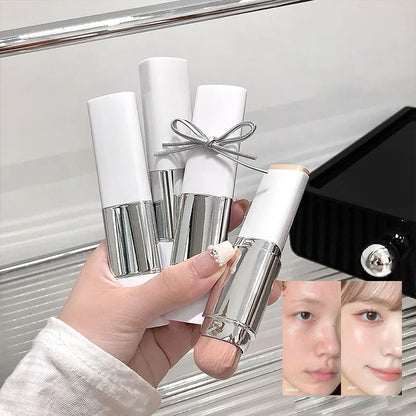 Lazy foundation stick, moisturizing and natural concealer makeup,matte makeup base,rare beauty,Keep makeup and sweat