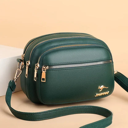 High Quality Soft Leather Purse Fashion Women Shoulder Messenger Bag Multi-pocket Wear-resistant Bag Luxury Ladies...