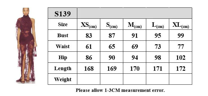 Sexy Backless High Neck See Through Lace Ruched Long Dress Women Burgundy Sleeveless Draped Slim Dresses Evening Maxi Party Gow