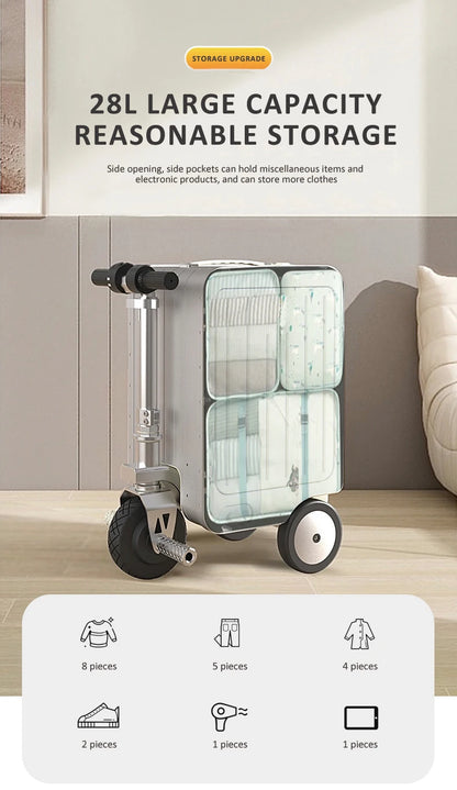 2025Aliotop High Quality Modern Smart Portable Manned Electric Riding Luggage Anti-Theft Waterproof Expandable Foldable...