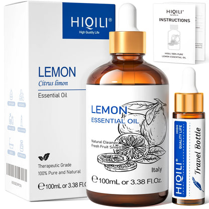 HIQILI 100ML Pure Sandalwood Essential Oil Lavender Jasmine Eucalyptus Peppermint Ylang Ylang Frankincense (Choose Scent)