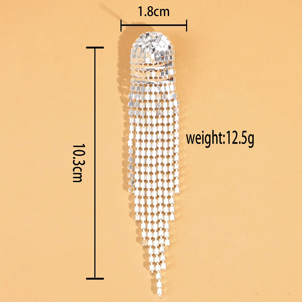 2PC Women's Fashion Copper Claw Chain Long Tassel Earrings Outdoor Travel Carnival Banquet Party Holiday Dressing Gift-233