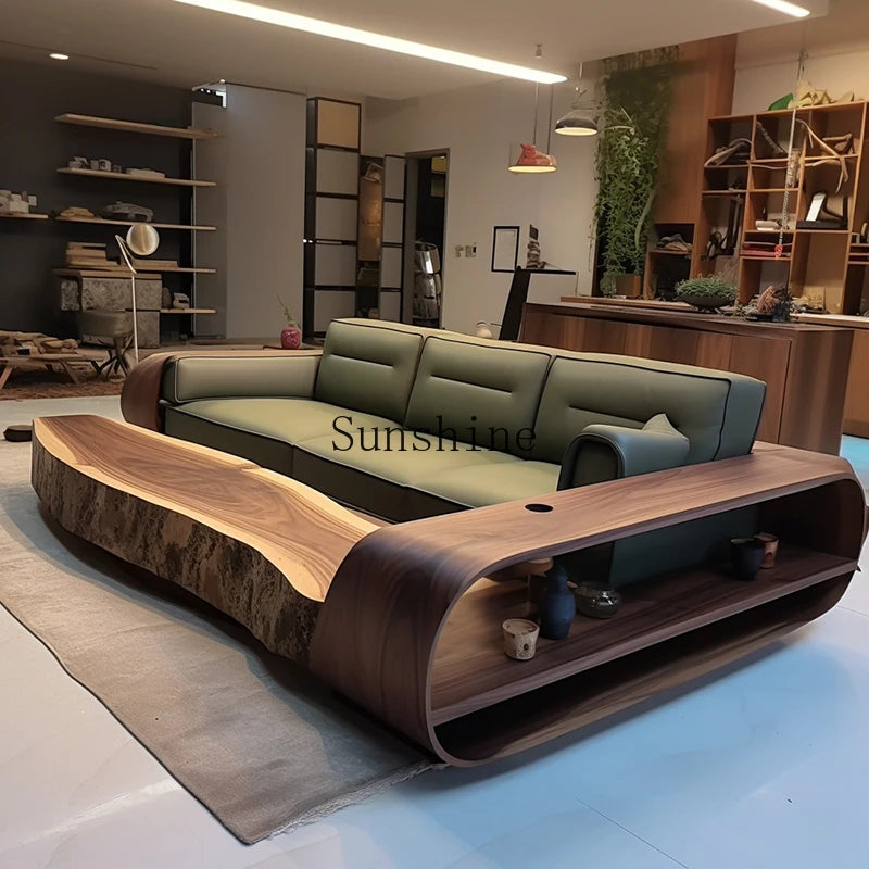 New Chinese-style sofa B & B villa office living room ash wood high-end custom furniture | Kimlud Office Luxury Sofa