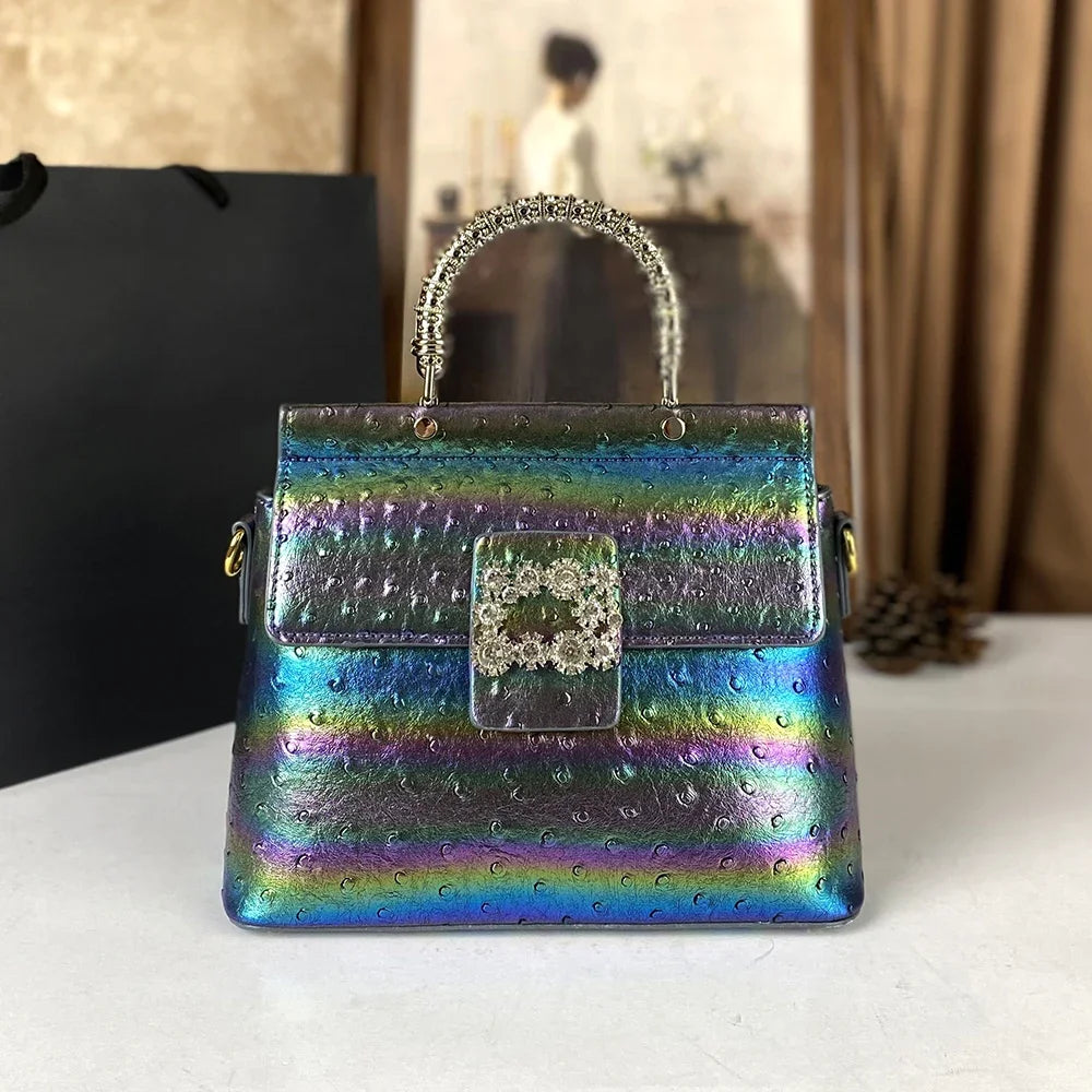 New light luxury high-end handbag, laser light trendy commuting and shopping women's crossbody bag | Kimlud Luxury Bag