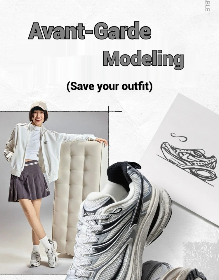 Xtep Little Basque 2 Casual Shoes for Men 2025 Summer Vintage Breathable Comfortable Non-Slip Durability Sneakers 875219320017