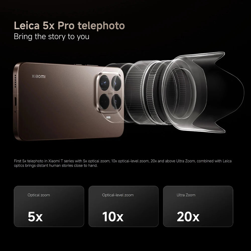 Global version Xiaomi 15T Pro Leica 6.83" 144Hz display 90W wired 50W wireless HyperCharge 5500mAh Xiaomi HyperOS Main camera - Kimlud