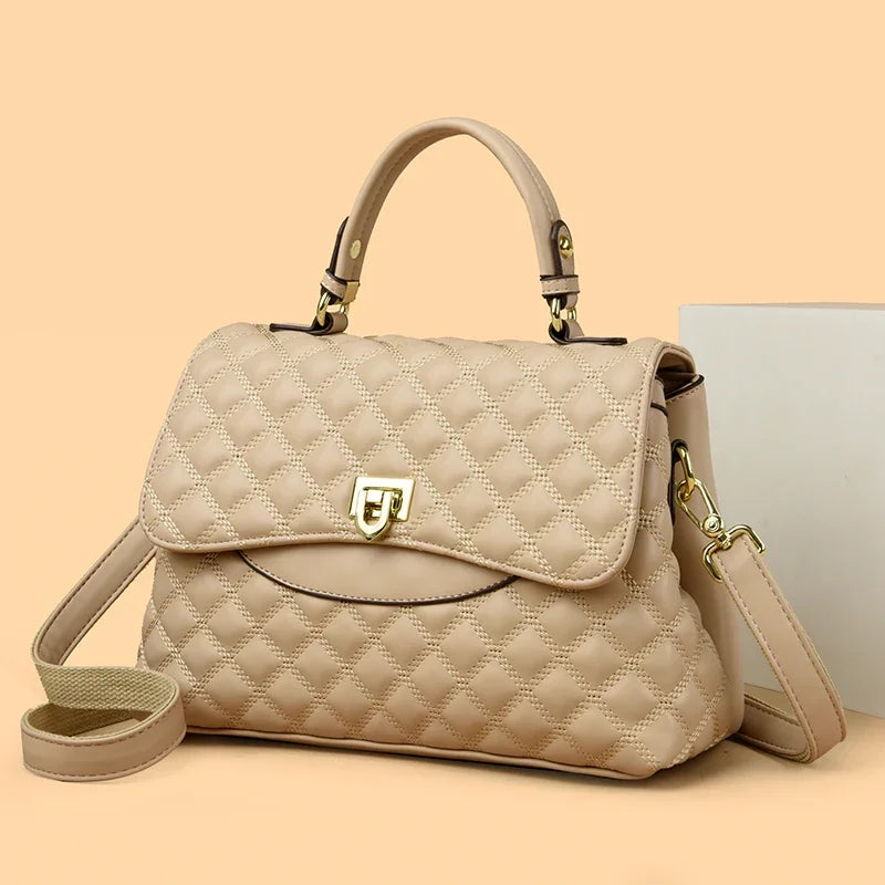 New Women's Soft Leather Shoulder Bags Multi-Layer Pockets Messenger Crossbody Bags Luxury Designer Female Handbags and...