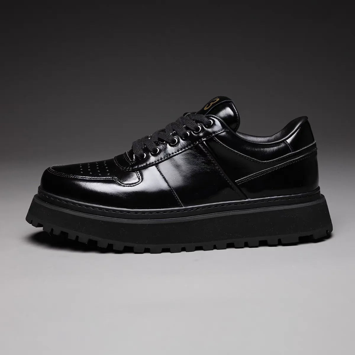 New Fashion Man Crafted Casual Shoes Calf Leather Platform Height Increasing Sports Shoes Men Tennis Sneakers Daily Loafer Shoes