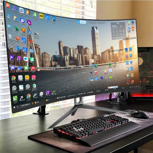 24/27/32 Inch Curved Monitor | 1K/2K/4K | Height-Adjustable + Backlit | Up to 280Hz HDR400 - Kimlud