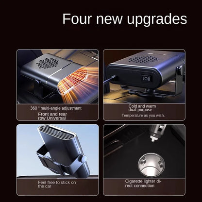 2 IN 1 Car Cooling & Heater Fan 12V 150W 24V 150W Auto Windshield Anti-Fog Electric Heating Dryer Defogging Demister Defroster