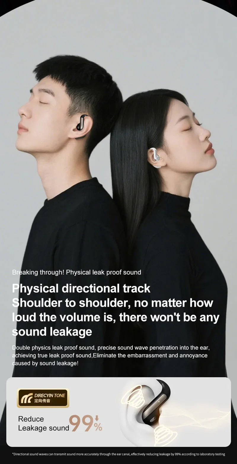 Smart AI Translation Headset True Wireless Sports Long-lasting Bluetooth Headset Stereo Sound Semi-in-ear Air Conduction...