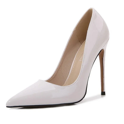 Women Pointed Toe High Thin Heel Shoes Outdoor Office Sweet Single Shoes Nightclub Party Banquet Wedding Host Model Heeled Pumps