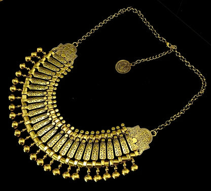 Afghan Bohemian Collars Choker Chic Ethnic Indian Jewelry Sets Gypsy Boho Vintage Tassel Coin Statement Necklace Earrings Women