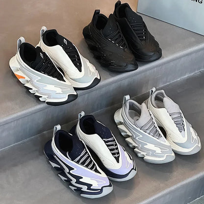 Chunky Sneaker Plus Size 45 Men Women Designer Gear Sole Sport Shoes Fashion Casual Leather Mesh Height Increased Platform Shoes
