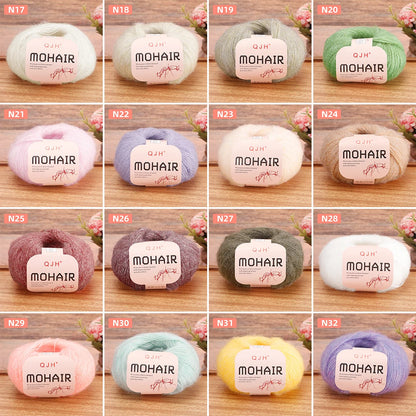 4PCS Multi Color Luxury Mohair Yarn for DIY Knitting & Crochet - Weave Scarves, Shawls,Sweaters,Hats,Shoes...