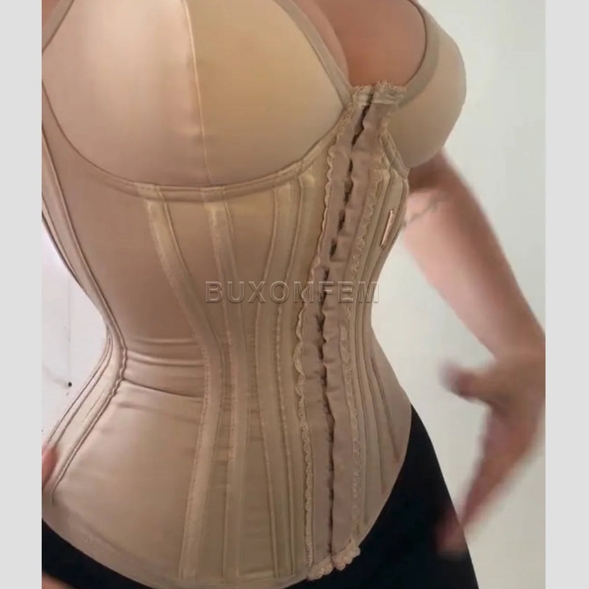 Women's Modeling Fajas ColombianasSeamless Thong Body Shaper with Fish Bones Double Compression Slim Fit Crosets Shapewear Tops