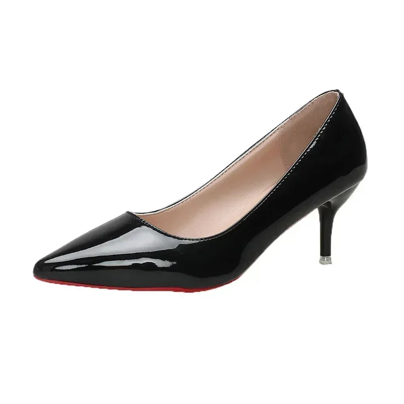 Sexy Red Bottom Women High Heels Classic Ladies Pumps Autumn Soft Leather Dress Heel Shoes for Women Banquet Wedding...