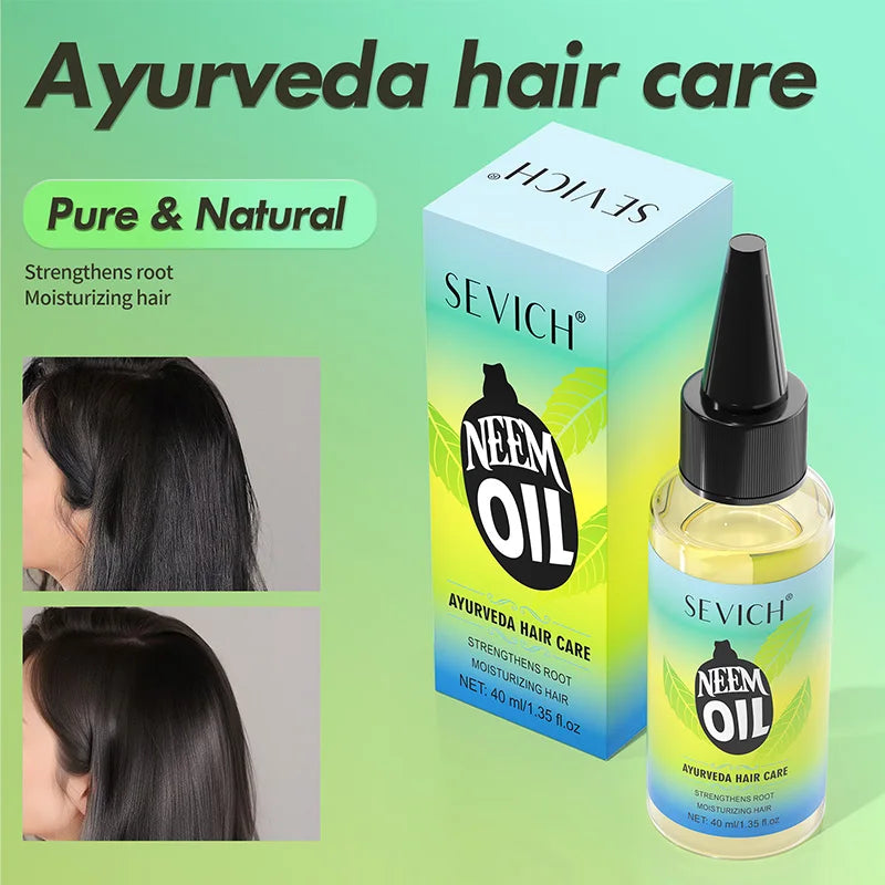 Sevich India Hair Growth Oil And Scalp Massager Comb Tool Set Ayurveda Neem Growth Oil Herbal Anti Hair Loss Treatment...