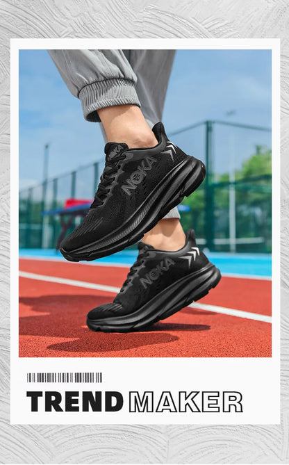Marathon Carbon Plate Air Cushion Men Sports Running Shoes Breathable Lightweight Women's Comfortable Athletic Nonskid Sneakers - Kimlud