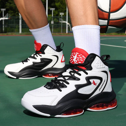 Men's Basketball Shoes Breathable Cushioning Non-Slip Wearable Runing Shoes Gym Training Athletic Basketball Sneakers for Women