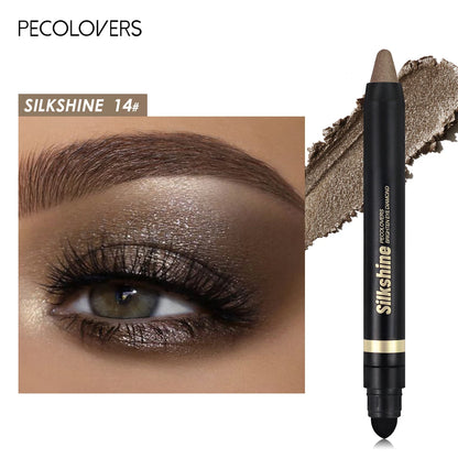 Metallic Glitter Eyeshadow Stick Matte Waterproof Shimmer Lying Silkworm Long Lasting High Gloss Pearlescent Eyeshadow Pen