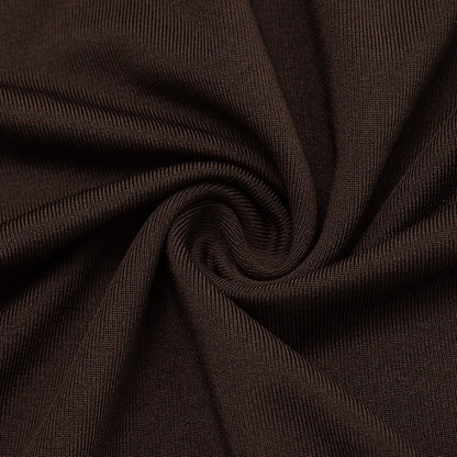 Solid Color Gathered Hip Cover Long Sleeve Dress Women's Spring Summer New Casual Round Neck Dresses For Women Ropa...