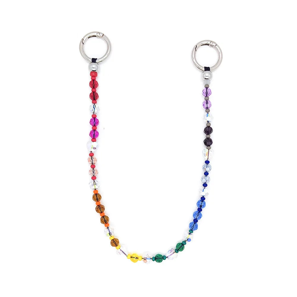 HERLOOK Y2K Bohemian Bag Charm for Women Red Heart Colorful Beads Chakra Energy Healing Pendant Fashion Jewelry Gift...