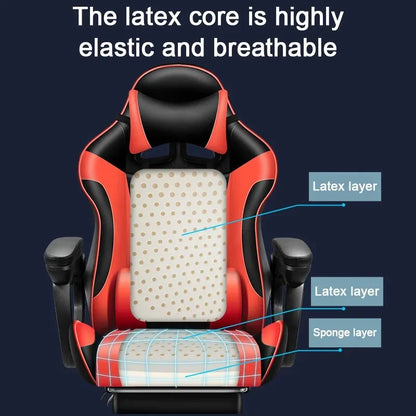 Cheap Pc Racing Computer Reclining Leather Gaming Chair with Footrest