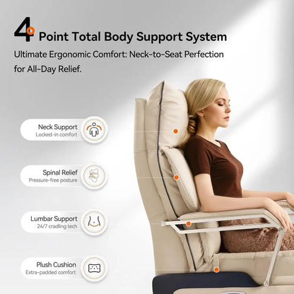 M80A Dual Motor Electric Executive Oice Chair with ootrest, Comortable Reclining Oice Chair Wide Seat, Big and Tall...