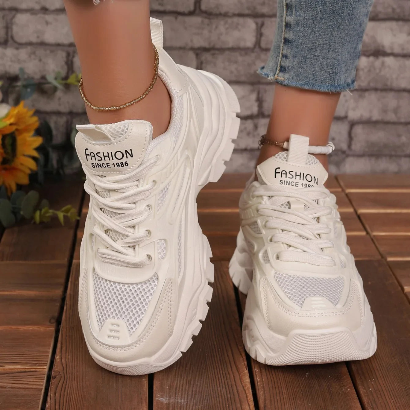 Women Sneakers 2024 New Fashion Chunky Sneakers Women Outdoor Tennis Platform Sports Shoes for Women Lightweight Designer Shoes - Kimlud