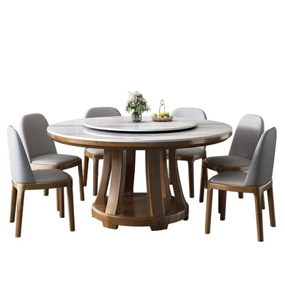 Marble Round Dining Table Nordic Luxury Style Minimalist Modern Dining Table Legs Space Savers Mesa Comedor Home Furniture - Kimlud