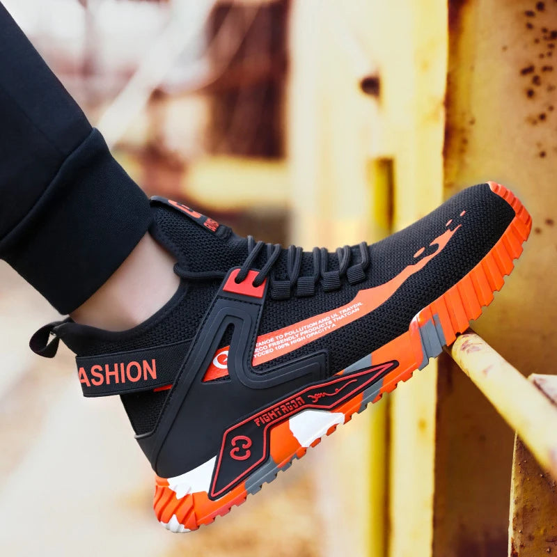 High Top Man Boots Safety Protective Shoes Steel Toe Work Shoes Men Anti-puncture Safety Shoes Men Women Work Safety...