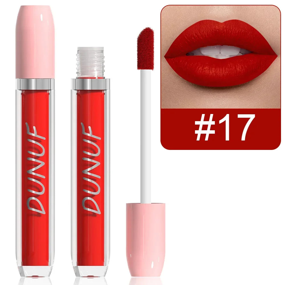 25 Color Velvet Matte Lipstick Liquid Waterproof Sexy Red Matte Lip Glaze Non-Stick Halloween Makeup Not Easy To Fade...
