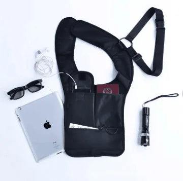 Travel Safe Anti-Theft Safety Hidden Underarm Shoulder Bag Double-Bag Design Pouch Secret Agent Shoulder Phone Case...