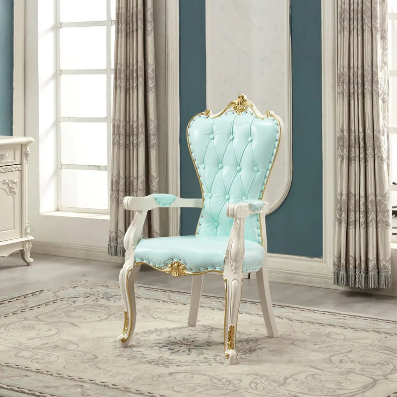European Light Luxury Chairs Simple Solid Wood Party Unusual Adult Restaurant Chairs Design Comfy Lounge Stoel Home Furniture - Kimlud