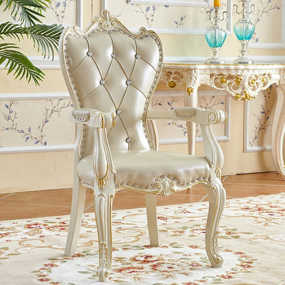 European Solid Wood Dining Chair Princess Lazy Throne Luxury Lounge Chair Fashion Butterfly Ergonomic Muebles Entrance Furniture - Kimlud