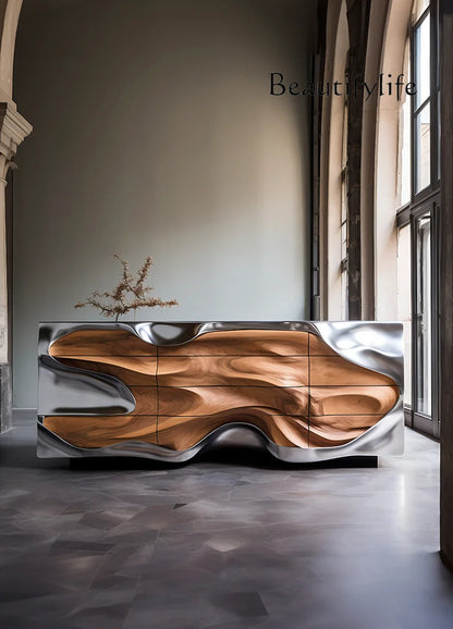 Modern minimalist design light luxury artist home dining room side cabinet living room furniture | Kimlud Luxury Cabinet
