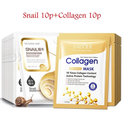 30Pcs Face Mask Sets Fresh Fruit Face Care Sheet Masks Hydrating Anti-aging Oil Control Acne Treatment Facial Mask Skin...