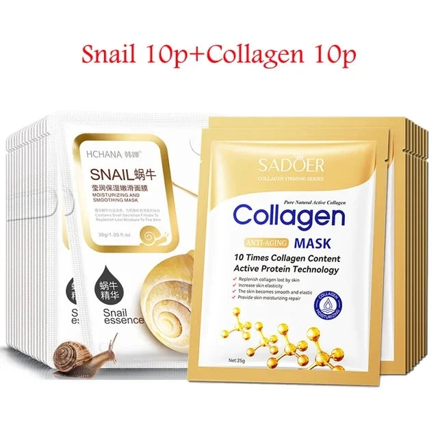 30Pcs Face Mask Sets Fresh Fruit Face Care Sheet Masks Hydrating Anti-aging Oil Control Acne Treatment Facial Mask Skin...