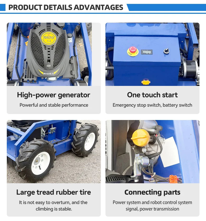 Customizable automatic lawnmower, remote-controlled robot lawnmower, lawn mowing machine available at the best price - Kimlud