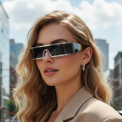 High-end Cyberpunk Style Men's Glasses, Fashionable Design with Future Tech Narrow Frames, Suitable for Parties and...